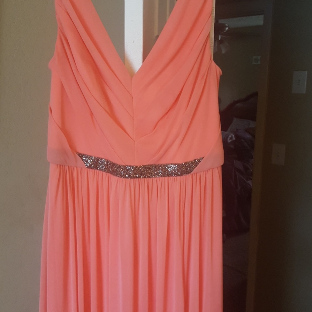 David's Bridal Coral Dress